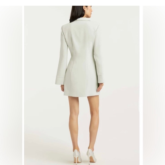 Cinq A Sept Ivory mini Dress Barette blazer Dress Size 4 rehearsal dinner dress - Picture 4 of 16